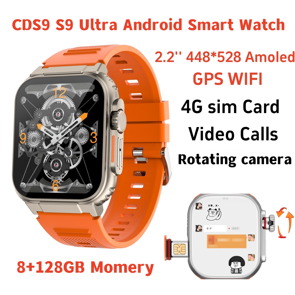 Smartwatch Id - 오리지널 S10 스마트워치 4G/5G 네트워크 SIM