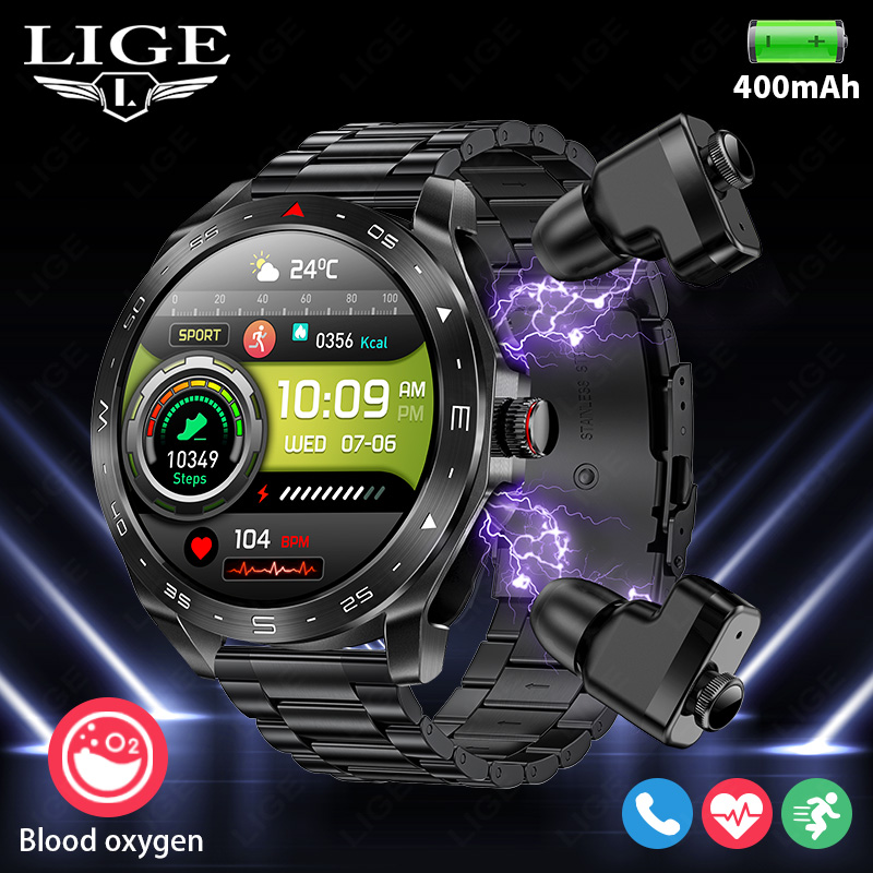 Smartwatch Headset - LIGE 스마트워치 이어버드 블루투스 헤드셋 스피커