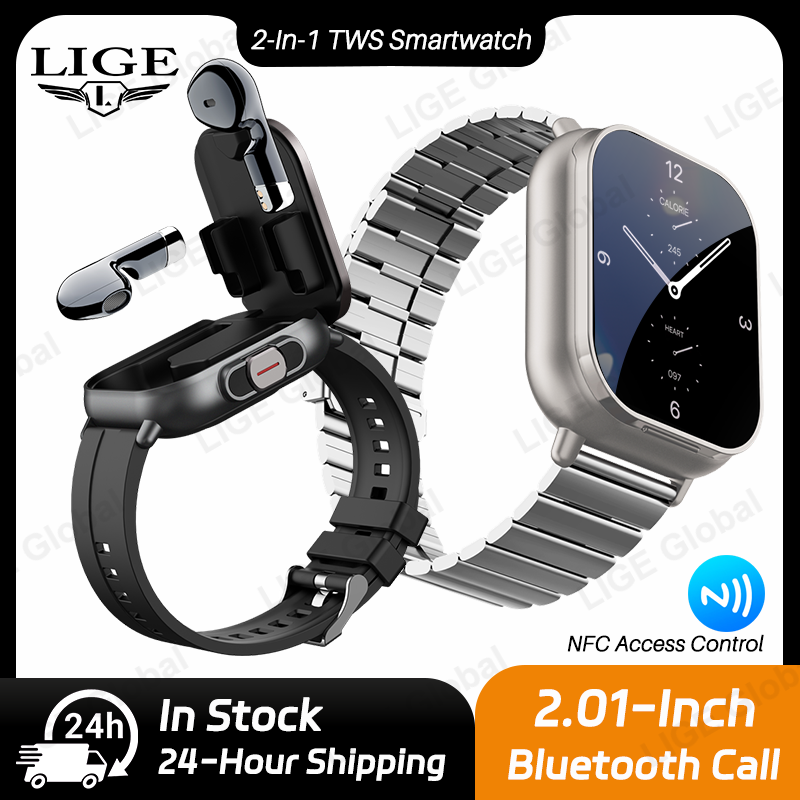 Smartwatch Headset - LIGE TWS 2 in 1 스마트워치