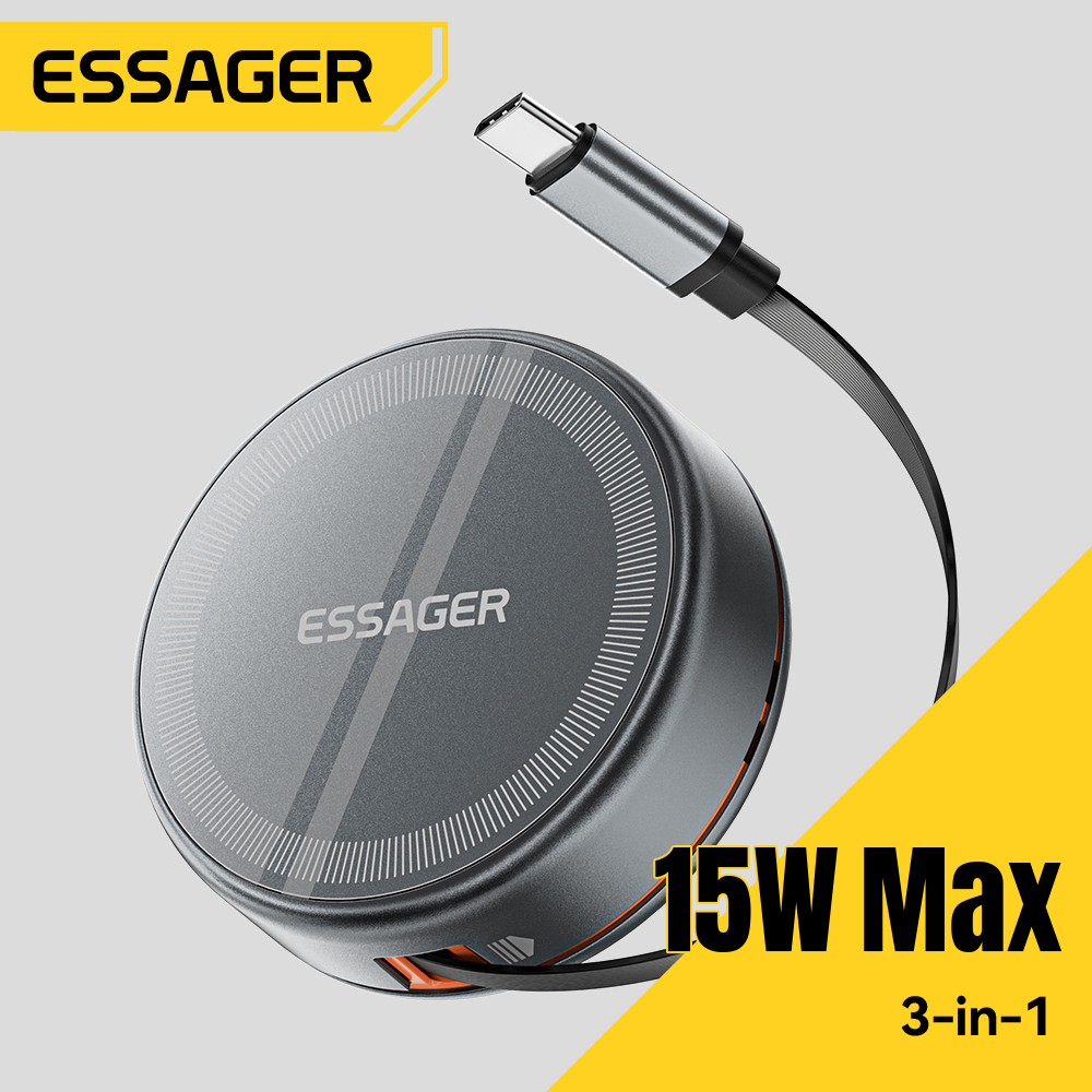 Wireless Charger Watch - Essager 15W 3 in 1 마그네틱