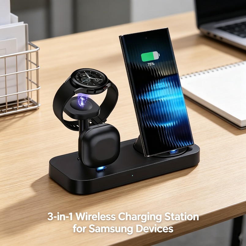 Wireless Charger Watch - 3 in 1 무선 충전기 듀얼