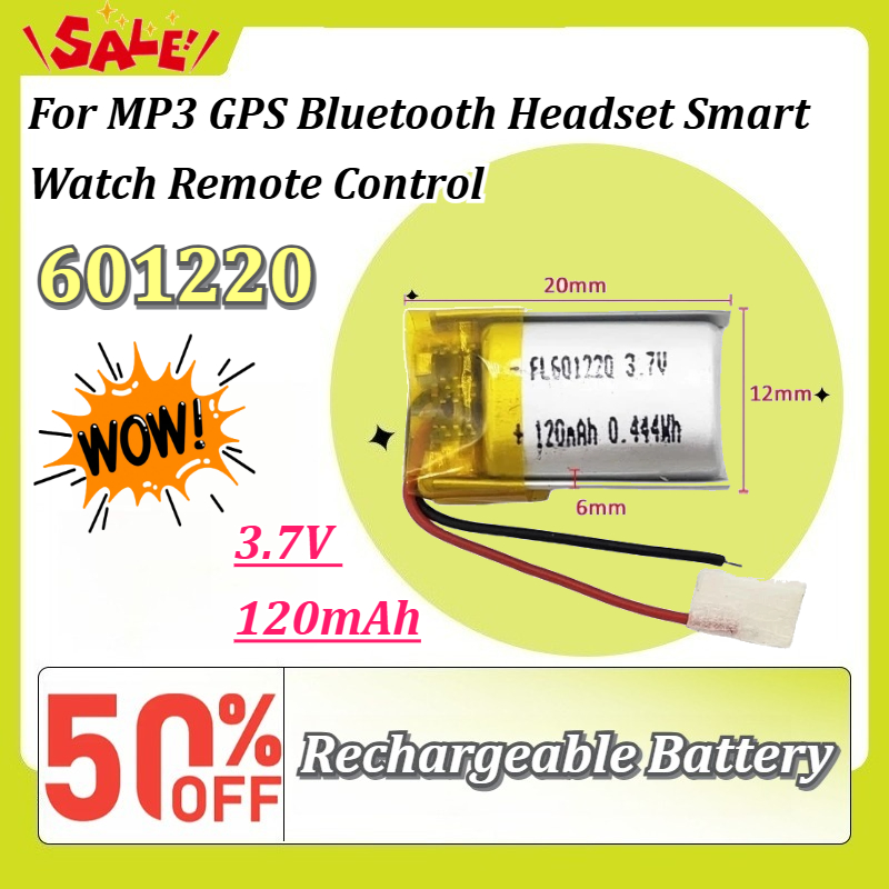 새로운 3.7V 120mAh 601220 Li-Po 충 - Smartwatch Headset 리뷰 및 가격