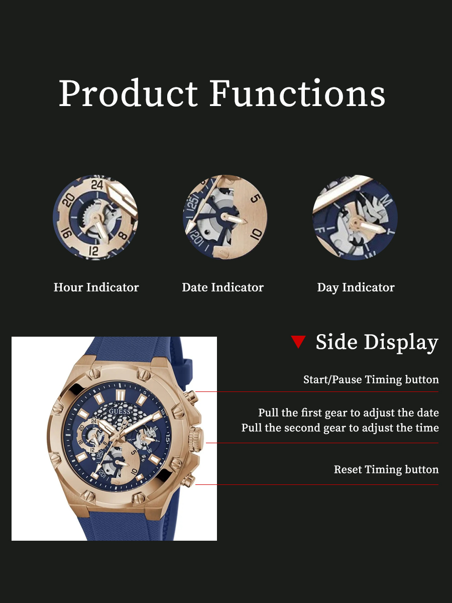 GUESS GW0334G3 남성용 시계 다기능 쿼츠 로 - Smartwatch Guess 리뷰 및 가격