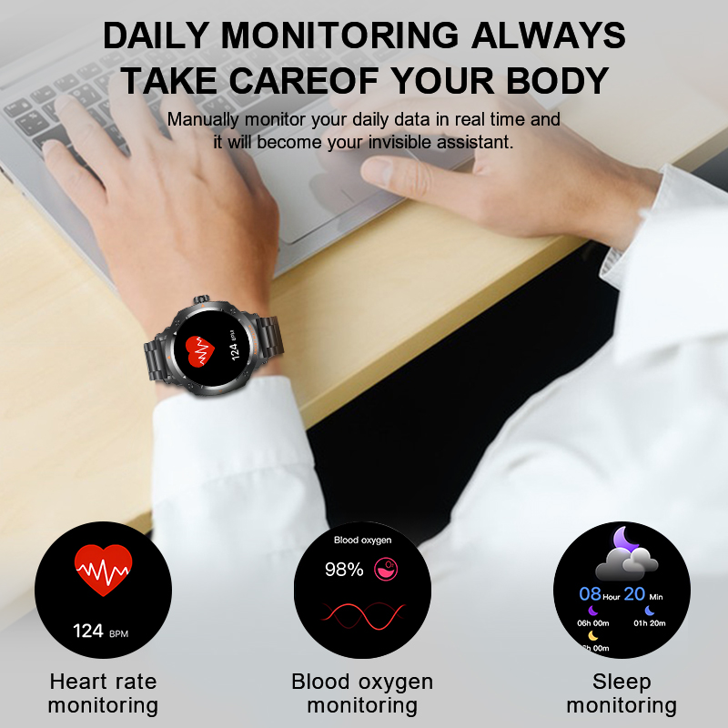 새로운 남성용 2 In 1 헤드셋 스마트 시계 블루투스 - Smartwatch Headset 리뷰 및 가격