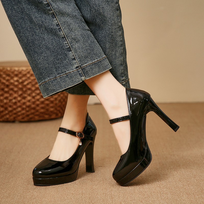 2026년 여름용 여성 클래식 라운드 토 플랫폼 힐,  - Leather Classic Strap 리뷰 및 가격