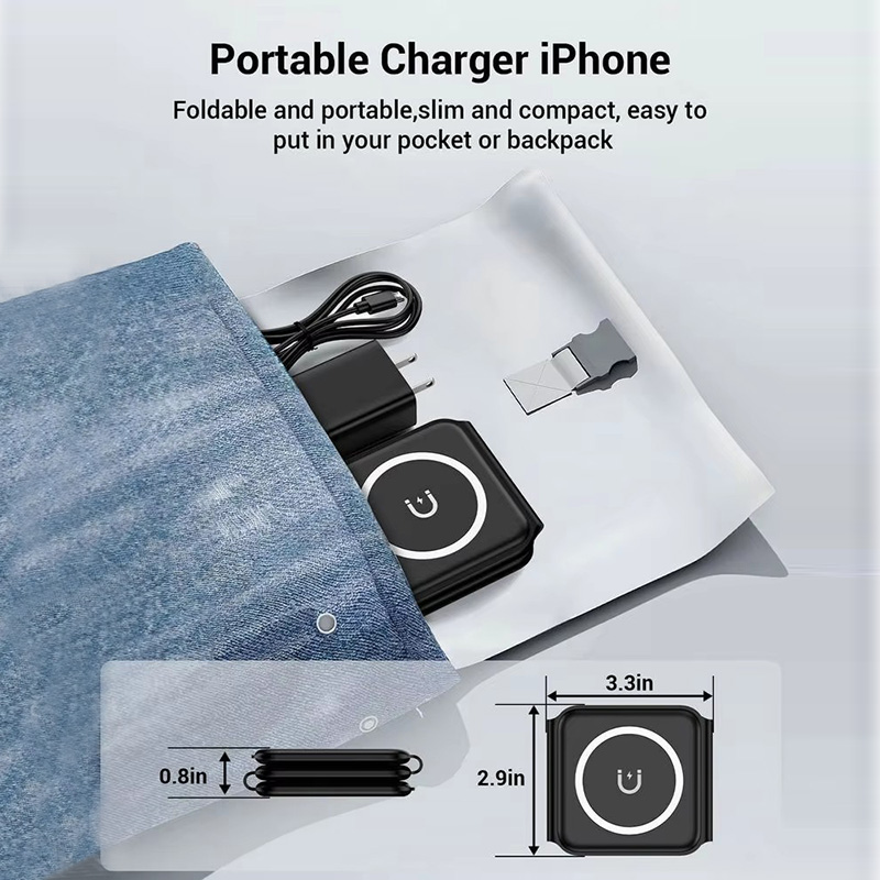 3-in-1 마그네틱 폴딩 무선 충전기, 15W 고속  - Wireless Charger Watch 리뷰 및 가격