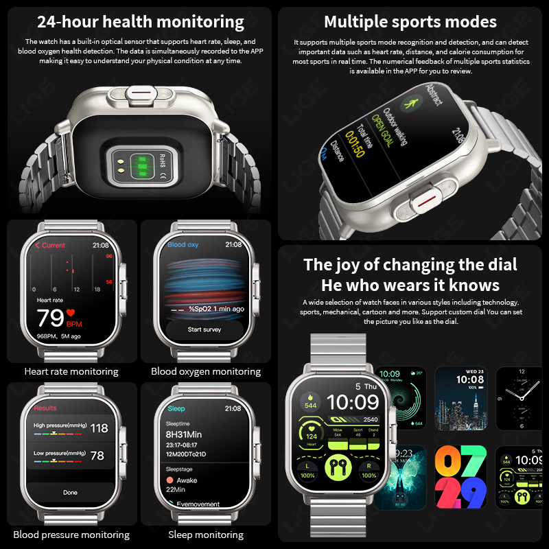 LIGE TWS 2 in 1 스마트워치 헤드폰 내장 스 - Smartwatch Headset 리뷰 및 가격