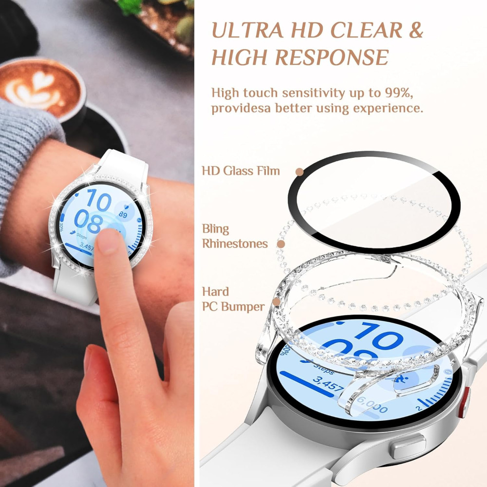 삼성 갤럭시 Watch7 용 블링 케이스 6 5 4 화 - Samsung Smartwatch Accessories 리뷰 및 가격