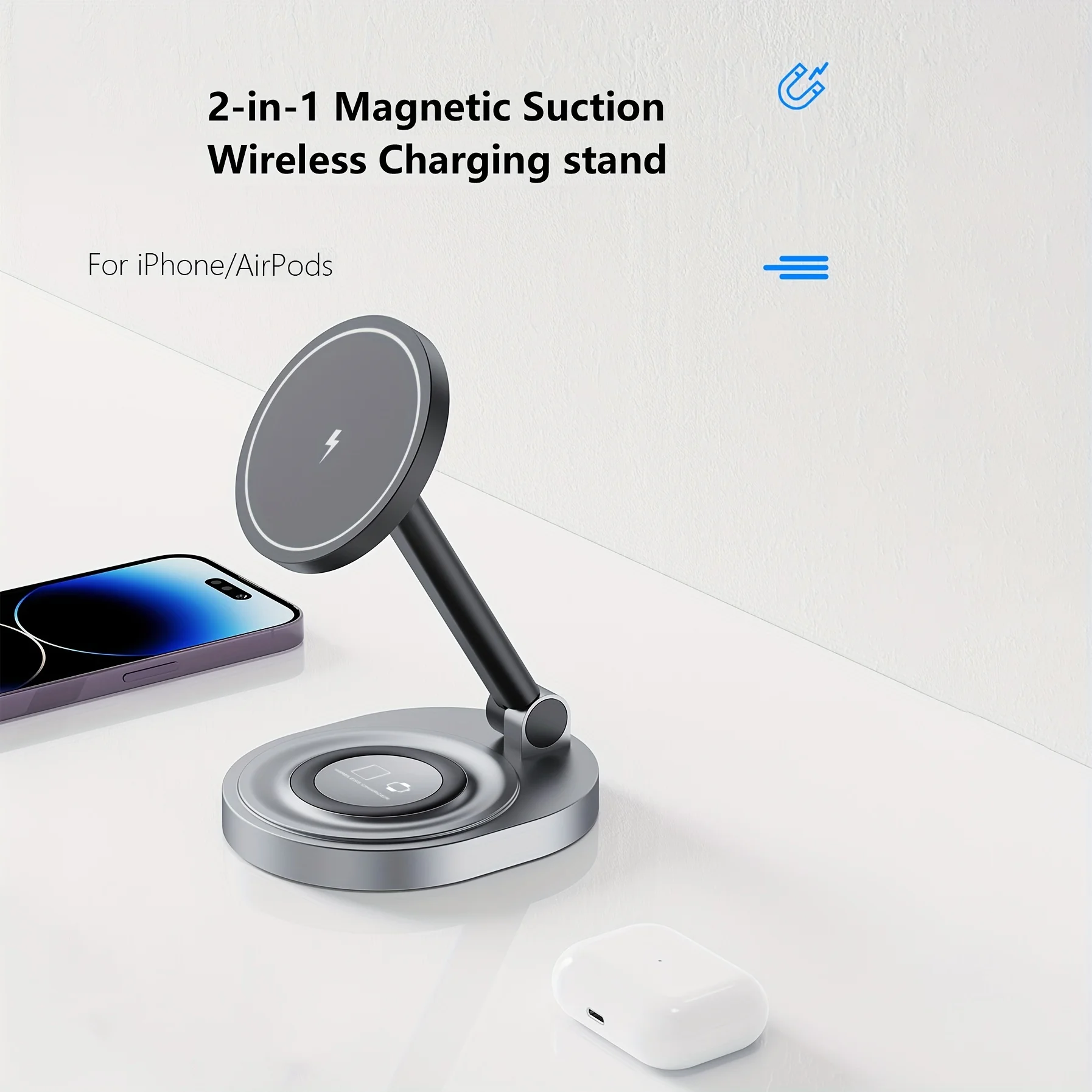 2 In 1 자기 무선 충전기 스탠드 패드 iPhone - Wireless Charger Watch 리뷰 및 가격