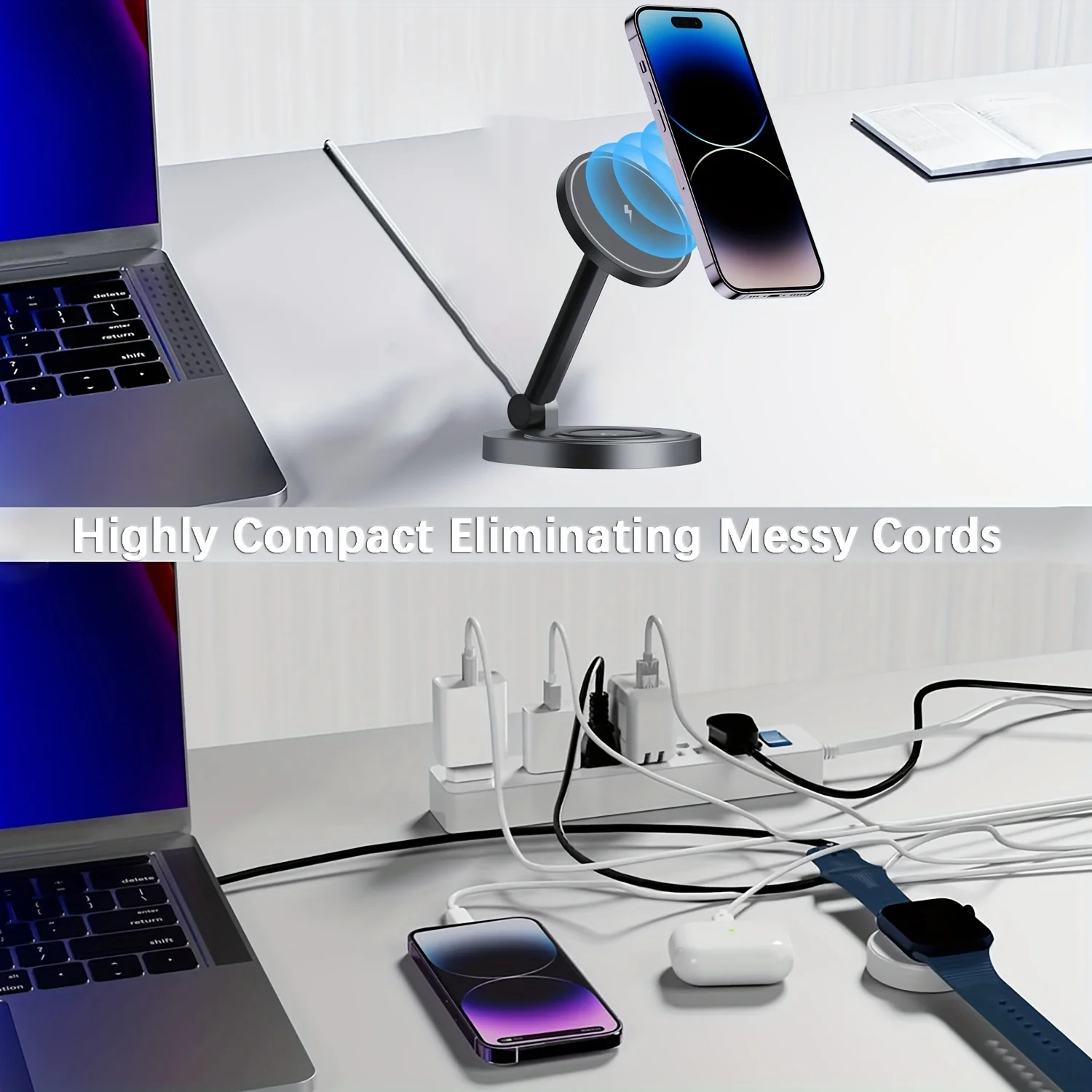 2 In 1 자기 무선 충전기 스탠드 패드 iPhone - Wireless Charger Watch 리뷰 및 가격