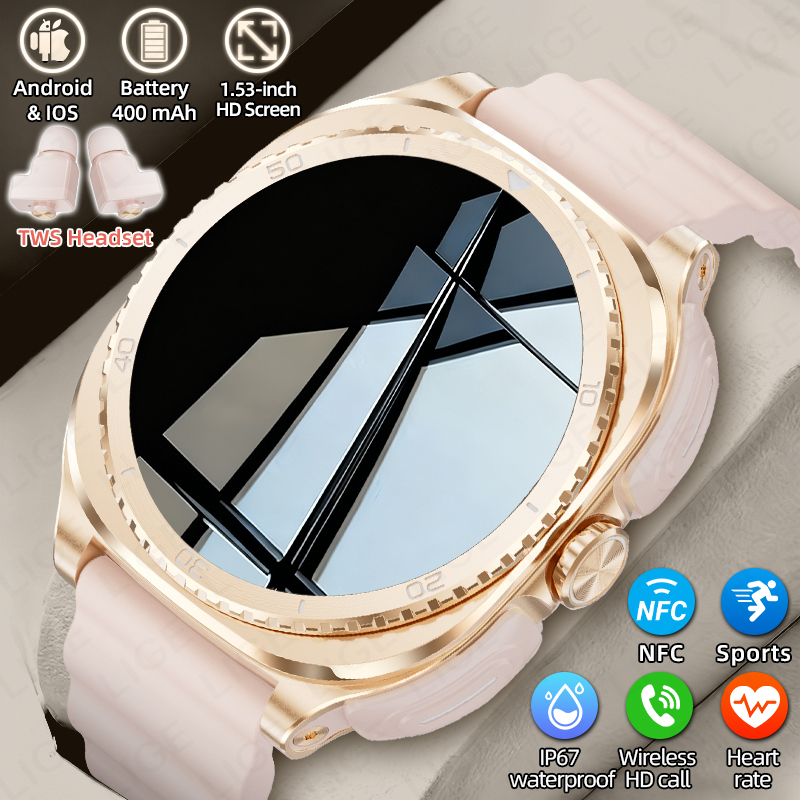 LIGE 2 in 1 TWS 헤드셋 스마트워치 1.53 - Smartwatch Headset 리뷰 및 가격