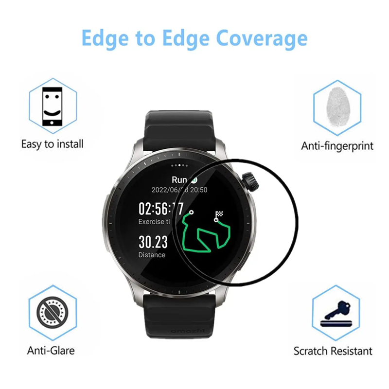 HD 커브드 스크래치 방지 필름, Amazfit GTR - Amazfit Smartwatch Accessories 리뷰 및 가격