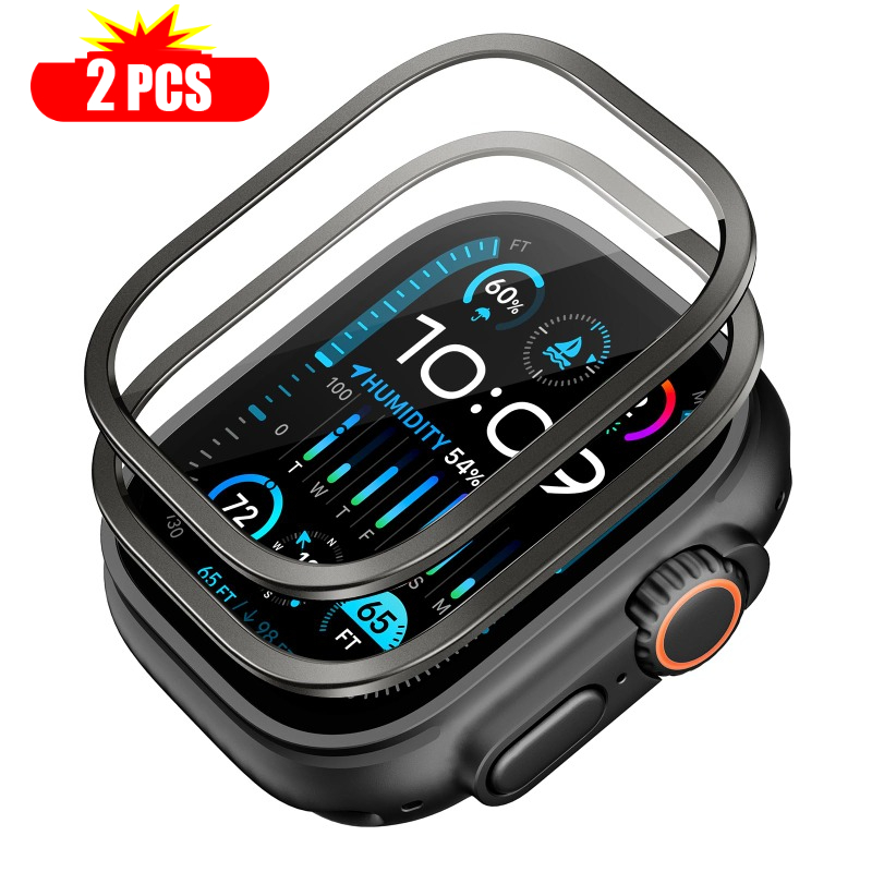 Apple Watch 용 2pcs 강화 유리 울트라 4 - Smart Watch Accessories 리뷰 및 가격