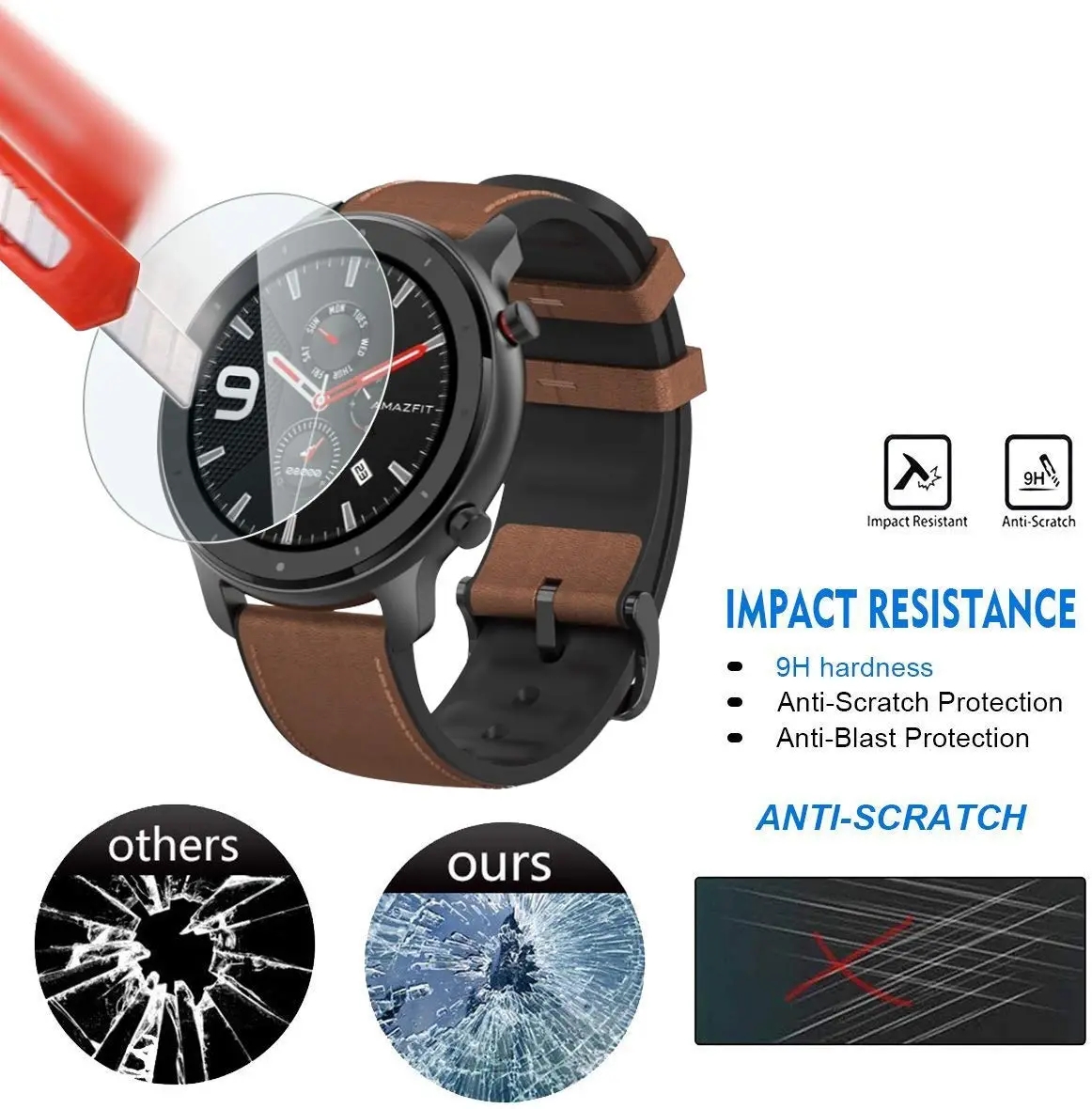 Amazfit GTR 42mm 47mm 용 9H 강화  - Watch Face Protector 리뷰 및 가격