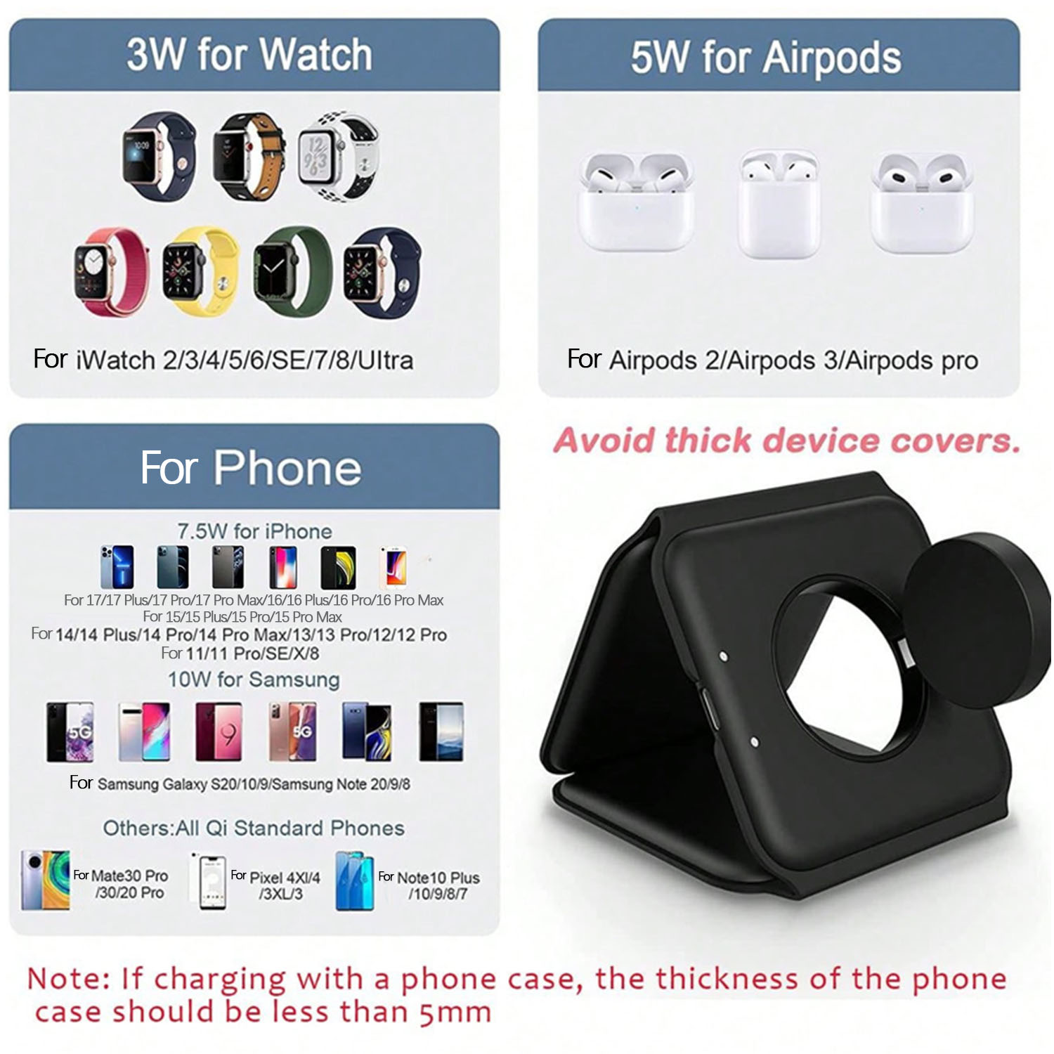 3 in 1 무선 충전 스테이션 마그네틱 고속 충전 1 - Wireless Charger Watch 리뷰 및 가격