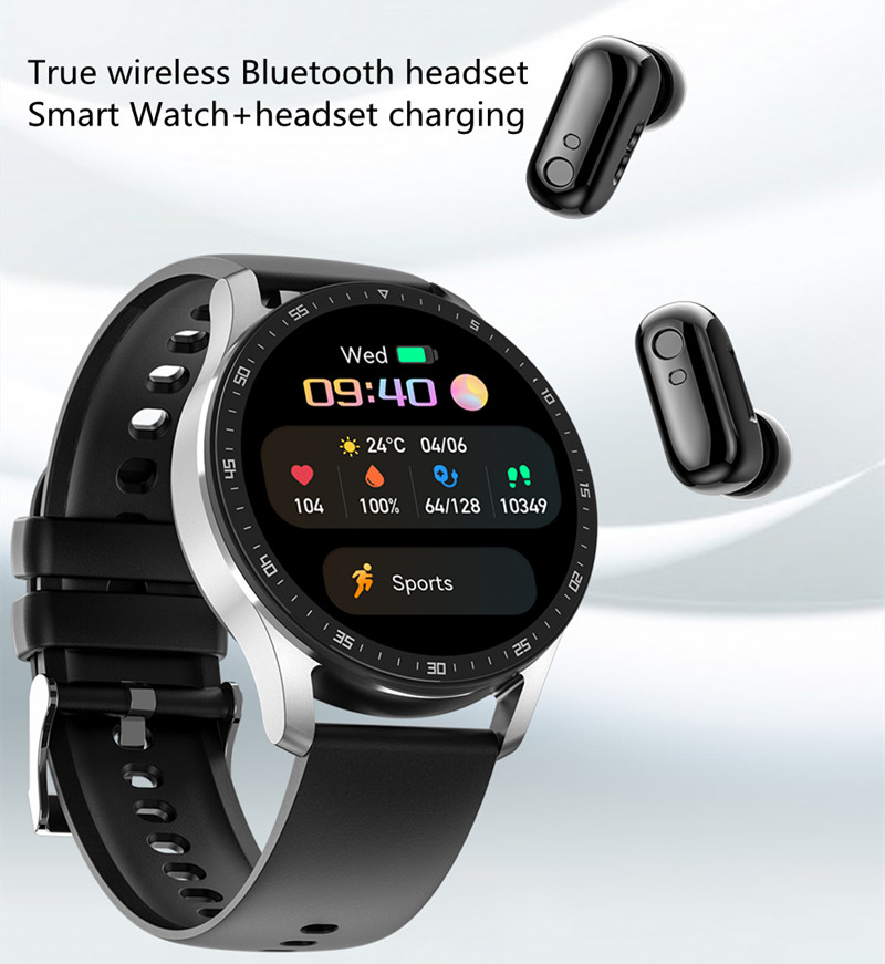 TWS 블루투스 헤드셋, 남성 스포츠 피트니스 트래커, - Smartwatch Headset 리뷰 및 가격